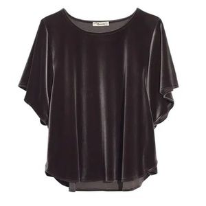 Madewell Velvet Butterfly Top